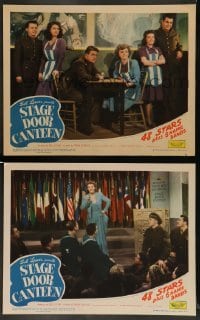 4k984 STAGE DOOR CANTEEN 2 LCs '43 Gracie Fields, Lawrence & United Artists WWII all-stars!