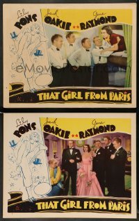 4k988 THAT GIRL FROM PARIS 2 LCs '36 Lily Pons, Jack Oakie, Gene Raymond, Mischa Auer!