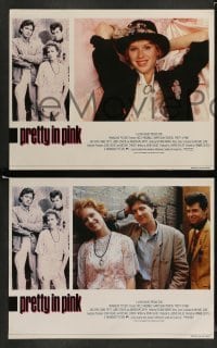 4k012 PRETTY IN PINK 8 English LCs '86 great images of Molly Ringwald, Andrew McCarthy & Jon Cryer!