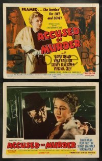 4k045 ACCUSED OF MURDER 8 LCs '57 David Brian, Vera Ralston battled for life & love!