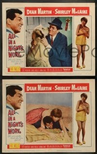 4k058 ALL IN A NIGHT'S WORK 8 LCs '61 great images of Dean Martin & sexy Shirley MacLaine!