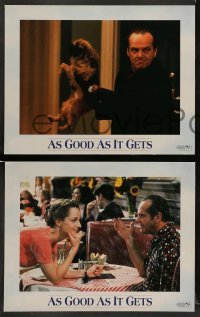 4k071 AS GOOD AS IT GETS 8 LCs '97 images of Jack Nicholson as Melvin, Helen Hunt, Greg Kinnear!
