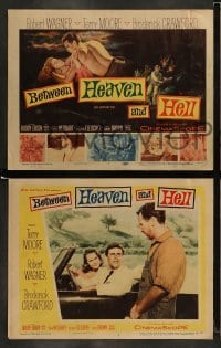 4k090 BETWEEN HEAVEN & HELL 8 LCs '56 Robert Wagner, Terry Moore, Broderick Crawford, Buddy Ebsen!