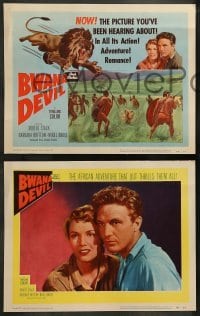 4k132 BWANA DEVIL 8 LCs R54 Robert Stack, Arch Oboloer, cool art of lion jumping from tc!
