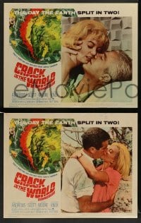 4k167 CRACK IN THE WORLD 8 LCs '65 Dana Andrews, Kieron Moore, sexiest Janette Scott, sci-fi!