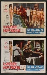 4k881 DR. GOLDFOOT & THE BIKINI MACHINE 3 LCs '65 Vincent Price, babes with kiss & kill buttons!