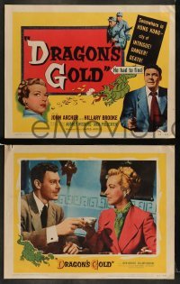 4k212 DRAGON'S GOLD 8 LCs '53 John Archer, Hillary Brooke, Hong Kong, city of intrigue & danger!