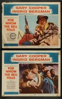 4k268 FOR WHOM THE BELL TOLLS 8 LCs R57 images of Gary Cooper & Ingrid Bergman, Hemingway!