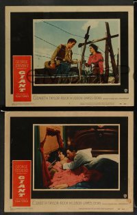 4k883 GIANT 3 LCs '56 classic, great images of Elizabeth Taylor, Rock Hudson and James Dean!