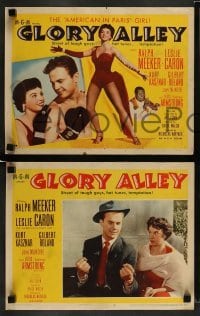 4k297 GLORY ALLEY 8 LCs '52 boxer Ralph Meeker, sexy Leslie Caron, Raoul Walsh