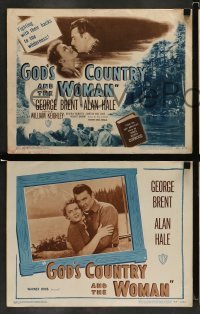 4k298 GOD'S COUNTRY & THE WOMAN 8 LCs R48 George Brent, Beverly Roberts, James Oliver Curwood