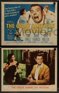 4k308 GREAT AMERICAN PASTIME 8 LCs '56 baseball, Tom Ewell, pretty Anne Francis & sexy Ann Miller!