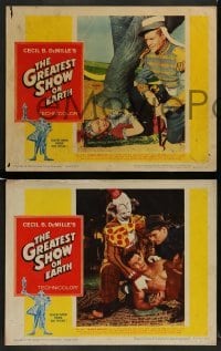 4k310 GREATEST SHOW ON EARTH 8 LCs R60 Cecil B. DeMille circus classic, Charlton Heston!