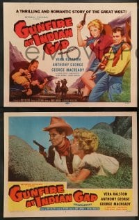 4k319 GUNFIRE AT INDIAN GAP 8 LCs '57 Vera Ralston in a thrilling romantic story of the great West!