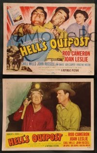 4k338 HELL'S OUTPOST 8 LCs '55 Rod Cameron, Chill Wills, John Russell & Joan Leslie!
