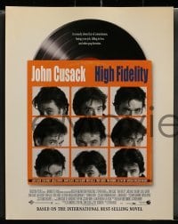4k341 HIGH FIDELITY 8 LCs '00 John Cusack, Jack Black, Lisa Boneta, cool record tc!