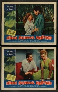 4k342 HIGH SCHOOL HELLCATS 8 LCs '58 best AIP bad girl Yvonne Lime, Bret Halsey, classic border art