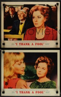 4k371 I THANK A FOOL 8 LCs '62 Susan Hayward would kill for love, Peter Finch may be the fool!