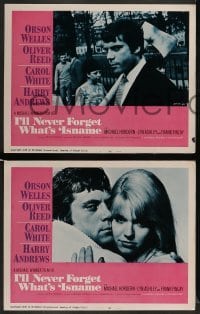 4k378 I'LL NEVER FORGET WHAT'S'ISNAME 8 LCs '68 Orson Welles, sexy Carol White, Michael Winner!
