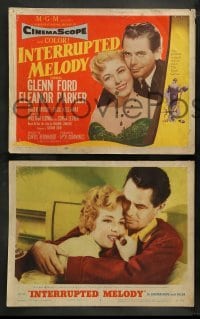 4k381 INTERRUPTED MELODY 8 LCs '55 Glenn Ford, Eleanor Parker as opera singer Marjorie Lawrence