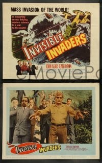 4k384 INVISIBLE INVADERS 8 LCs '59 an unearthly enemy defying modern science in a war to the death!