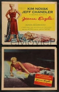 4k396 JEANNE EAGELS 8 LCs '57 great images of sexy Kim Novak, Jeff Chandler!