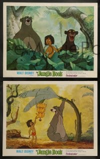 4k888 JUNGLE BOOK 3 LCs '67 Walt Disney cartoon classic, great art of Mowgli, Baloo & friends!