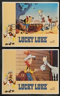 4k455 LUCKY LUKE 8 LCs '72 Daisy Town, great western cowboy cartoon images!