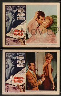 4k474 MAN-TRAP 8 LCs '61 Jeffrey Hunter mixed up with sexy bad girl Stella Stevens!