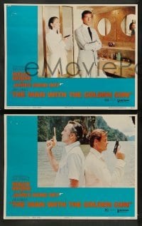 4k471 MAN WITH THE GOLDEN GUN 8 LCs '74 Roger Moore as James Bond, Britt Ekland!