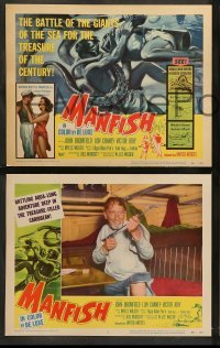 4k472 MANFISH 8 LCs '56 aqua-lung divers in death struggle with each other & sea creatures!