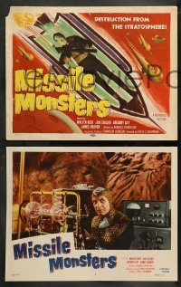 4k496 MISSILE MONSTERS 8 LCs '58 aliens bring destruction from the stratosphere, wacky sci-fi!