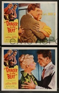 4k513 MURDER IS MY BEAT 8 LCs '55 Edgar Ulmer film noir, Barbara Payton, Danger Is My Beat!