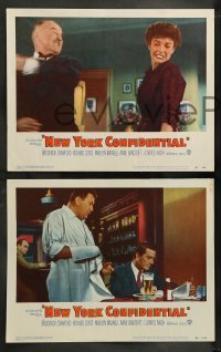 4k809 NEW YORK CONFIDENTIAL 7 LCs '55 Broderick Crawford, Richard Conte, Marilyn Maxwell!