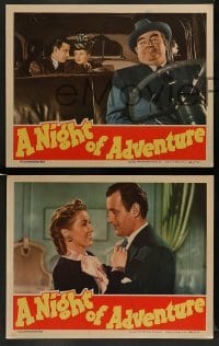 4k862 NIGHT OF ADVENTURE 4 LCs '44 Tom Conway, Audrey Long, Edward Brophy!