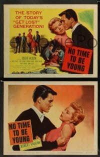 4k546 NO TIME TO BE YOUNG 8 LCs '57 1st Robert Vaughn, too old to be teens, too young to be adults!