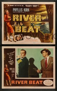 4k625 RIVER BEAT 8 LCs '54 the dragnet is out for smoking bad girl Phyllis Kirk!
