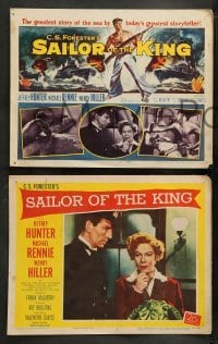 4k635 SAILOR OF THE KING 8 LCs '53 Roy Boulting, Jeff Hunter & Michael Rennie in the Navy!