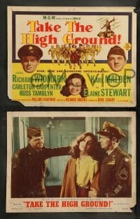 4k685 TAKE THE HIGH GROUND 8 LCs '53 Korean War, Richard Widmark & Karl Malden, Elaine Stewart