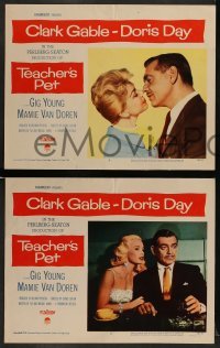 4k691 TEACHER'S PET 8 LCs '58 teacher Doris Day, pupil Clark Gable, sexy Mamie Van Doren!