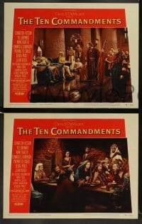 4k868 TEN COMMANDMENTS 4 LCs '56 directed by Cecil B. DeMille, Heston, Brynner!