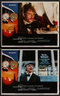 4k710 TIME AFTER TIME 8 LCs '79 Malcolm McDowell as H.G. Wells, Warner as Jack the Ripper, Noble!