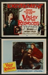 4k736 VALLEY OF THE REDWOODS 8 LCs '60 great images of John Hudson, Ed Nelson, sexy Lynn Bernay!