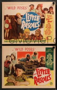 4k870 WILD POSES 4 LCs R51 Little Rascals, great images of Our Gang kids with Pete the Pup!