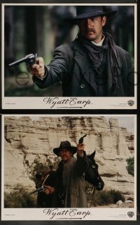 4k780 WYATT EARP 8 LCs '94 images of Kevin Costner in the title role, Dennis Quaid, Gene Hackman!
