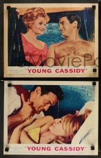 4k785 YOUNG CASSIDY 8 LCs '65 John Ford, bellowing, brawling, womanizing Rod Taylor, Julie Christie