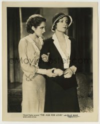 4m067 AGE FOR LOVE 8.25x10 still '31 Howard Hughes, c/u of Billie Dove & worried Lois Wilson!