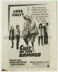 4m081 ANGEL ANGEL DOWN WE GO 8x10.25 still R70 cool 1sheet image, retitled Cult of the Damned!