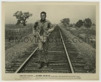 4m216 COOL HAND LUKE 8.25x10 still '67 classic image of Paul Newman running on train tracks!