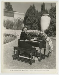 4m382 GLADYS SWARTHOUT 8x10.25 still '36 at home playing her organ outdoors, Champagne Waltz!
